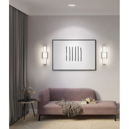 Z-Lite Harrison 18" 1-Light LED Brushed Nickel and Frosted Shade Vanity Light