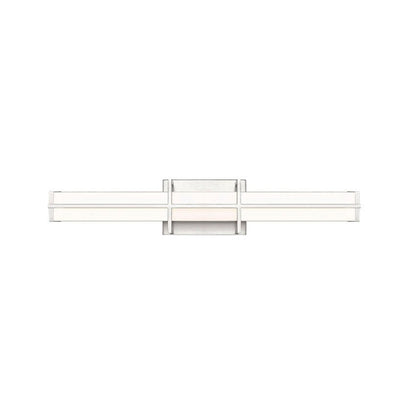 Z-Lite Harrison 25" 1-Light LED Brushed Nickel and Frosted Shade Vanity Light