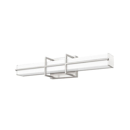 Z-Lite Harrison 25" 1-Light LED Brushed Nickel and Frosted Shade Vanity Light