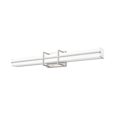 Z-Lite Harrison 32" 1-Light LED Brushed Nickel and Frosted Shade Vanity Light