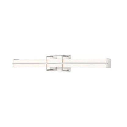 Z-Lite Harrison 32" 1-Light LED Brushed Nickel and Frosted Shade Vanity Light