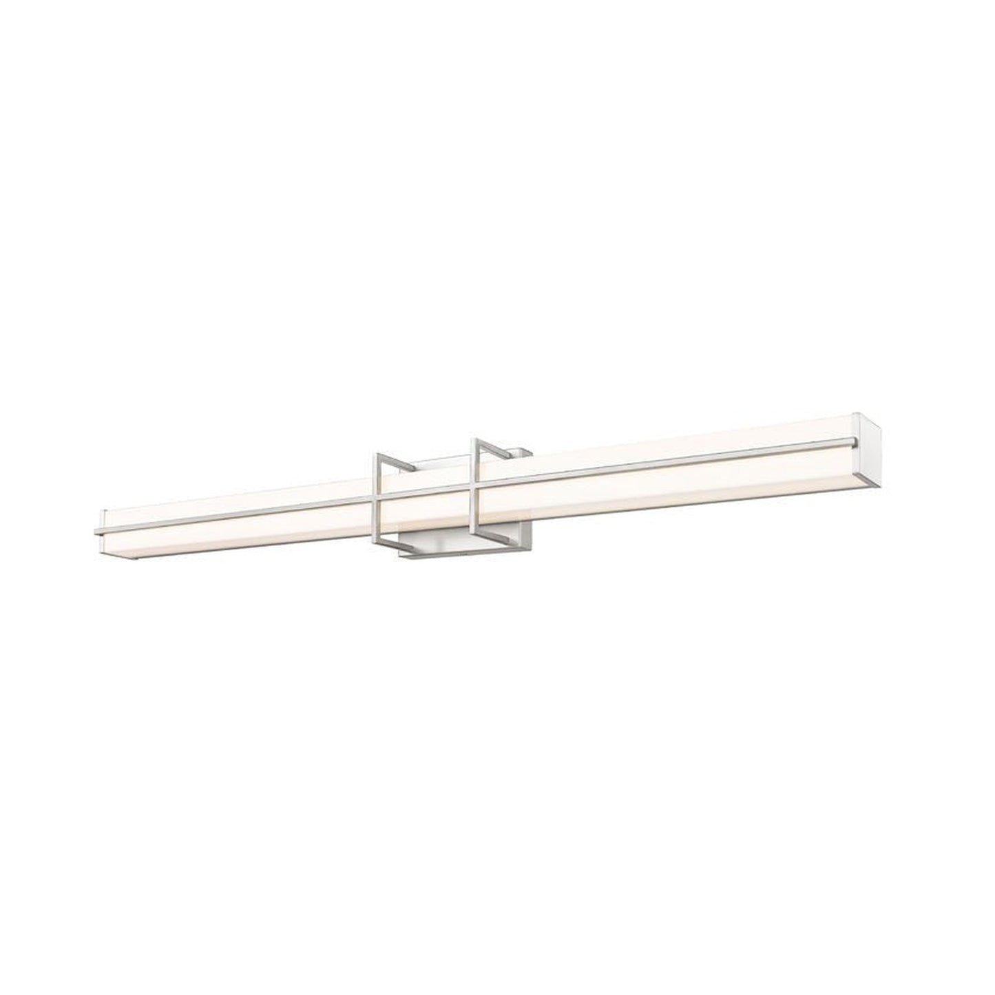 Z-Lite Harrison 40" 1-Light LED Brushed Nickel and Frosted Shade Vanity Light