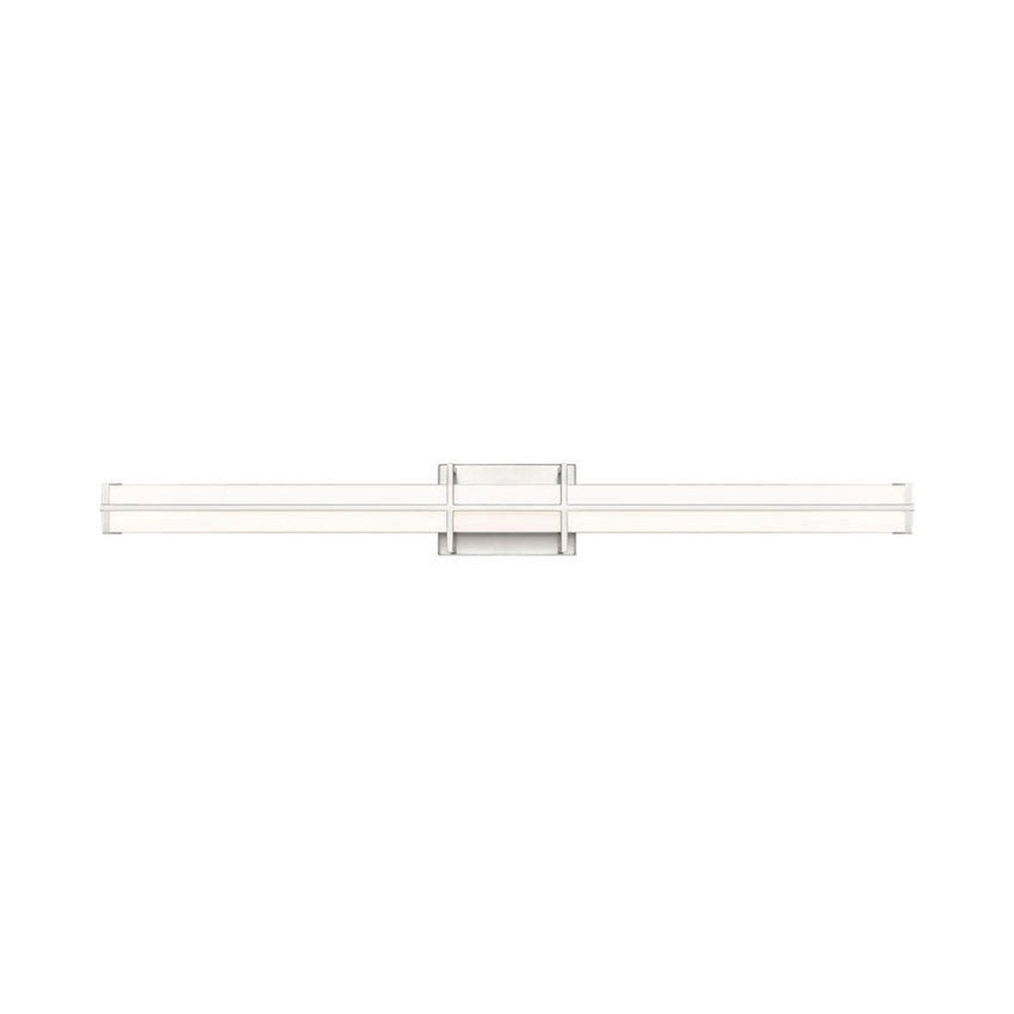 Z-Lite Harrison 40" 1-Light LED Brushed Nickel and Frosted Shade Vanity Light