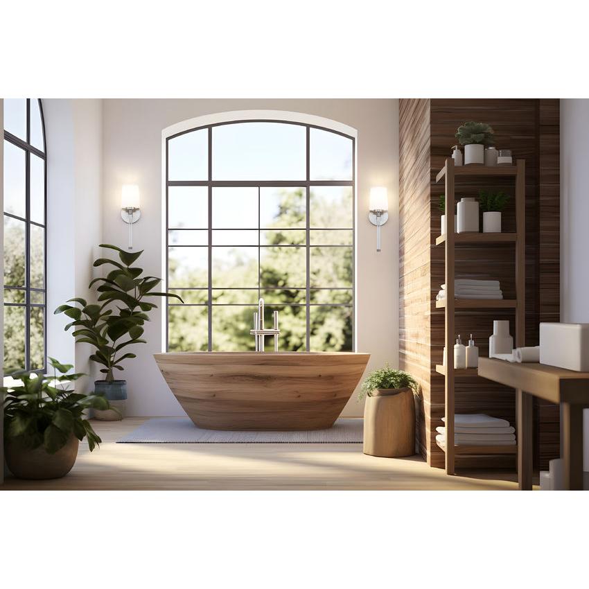 Z-Lite Henri 5" 1-Light Brushed Nickel Steel Frame White Opal Glass Shade Wall Sconce