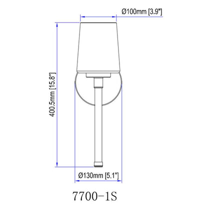 Z-Lite Henri 5" 1-Light Modern Gold Steel Frame White Opal Glass Shade Wall Sconce