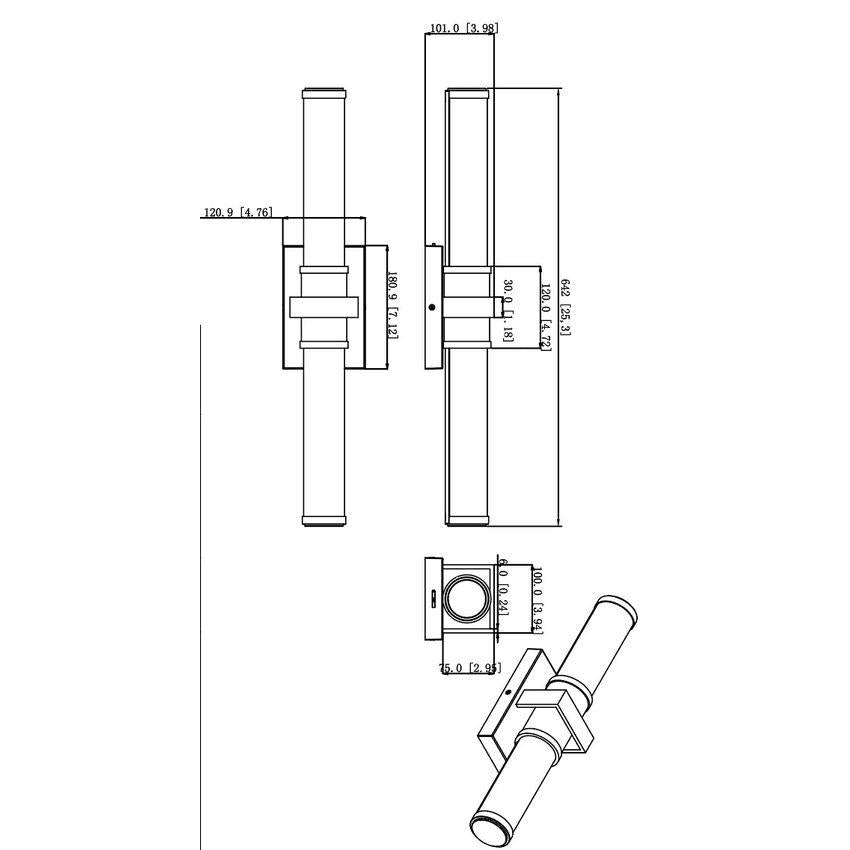 Z-Lite Idris 26" 1-Light LED-Integrated Modern Gold Steel Opal White Glass Shade Vanity Lighting