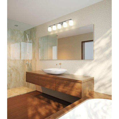 Z-Lite Kendrick 39" 5-Light Brushed Nickel Steel Vanity Light With Matte Opal Glass Shade