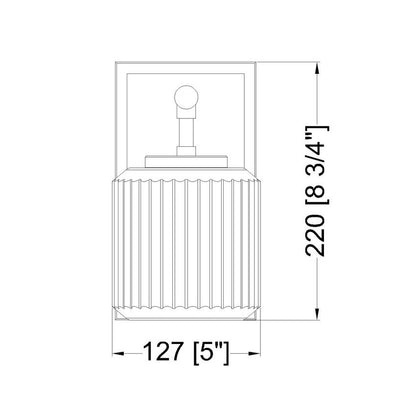 Z-Lite Landon 5" 1-Light Chrome Clear Ribbed Glass Shade Wall Sconce