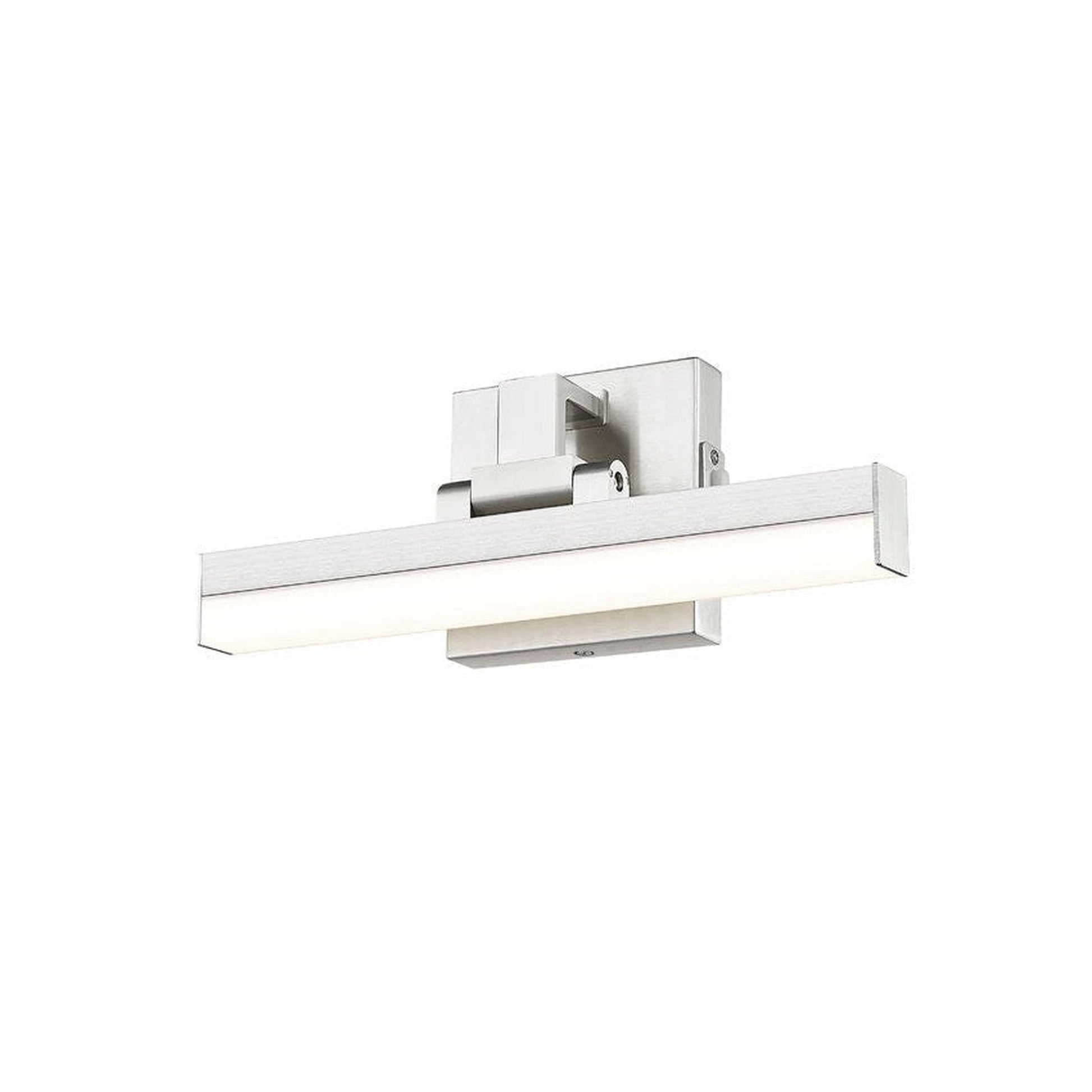 Z-Lite Liam 13" 1-Light LED Brushed Nickel and Frosted Shade Vanity Light