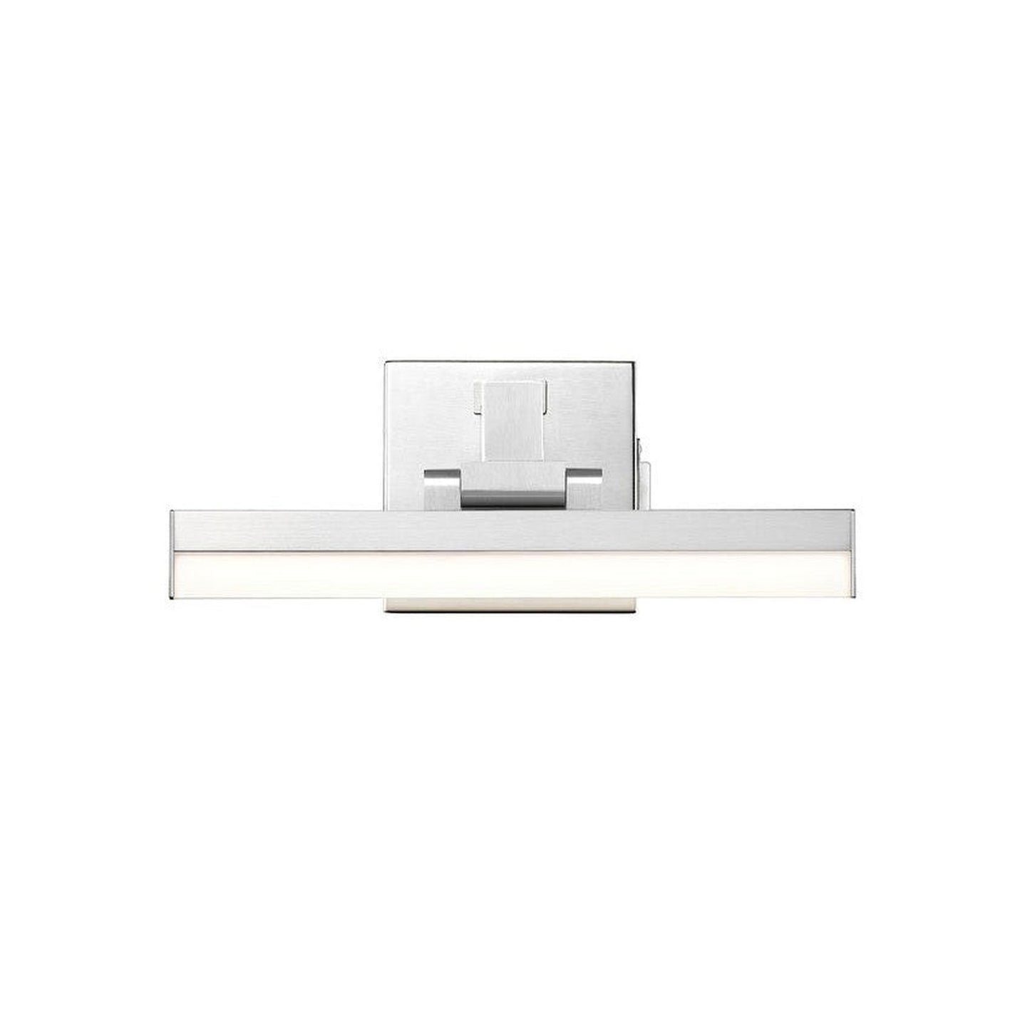 Z-Lite Liam 13" 1-Light LED Brushed Nickel and Frosted Shade Vanity Light