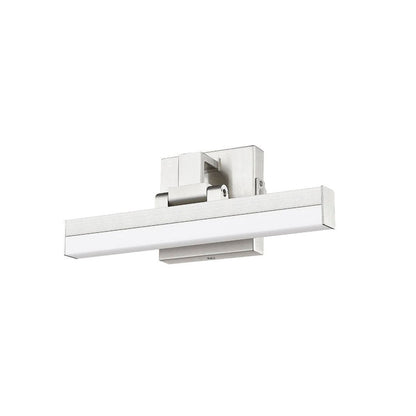 Z-Lite Liam 13" 1-Light LED Brushed Nickel and Frosted Shade Vanity Light