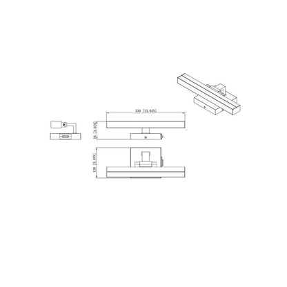 Z-Lite Liam 13" 1-Light LED Brushed Nickel and Frosted Shade Vanity Light