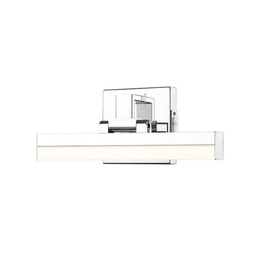 Z-Lite Liam 13" 1-Light LED Chrome and Frosted Shade Vanity Light