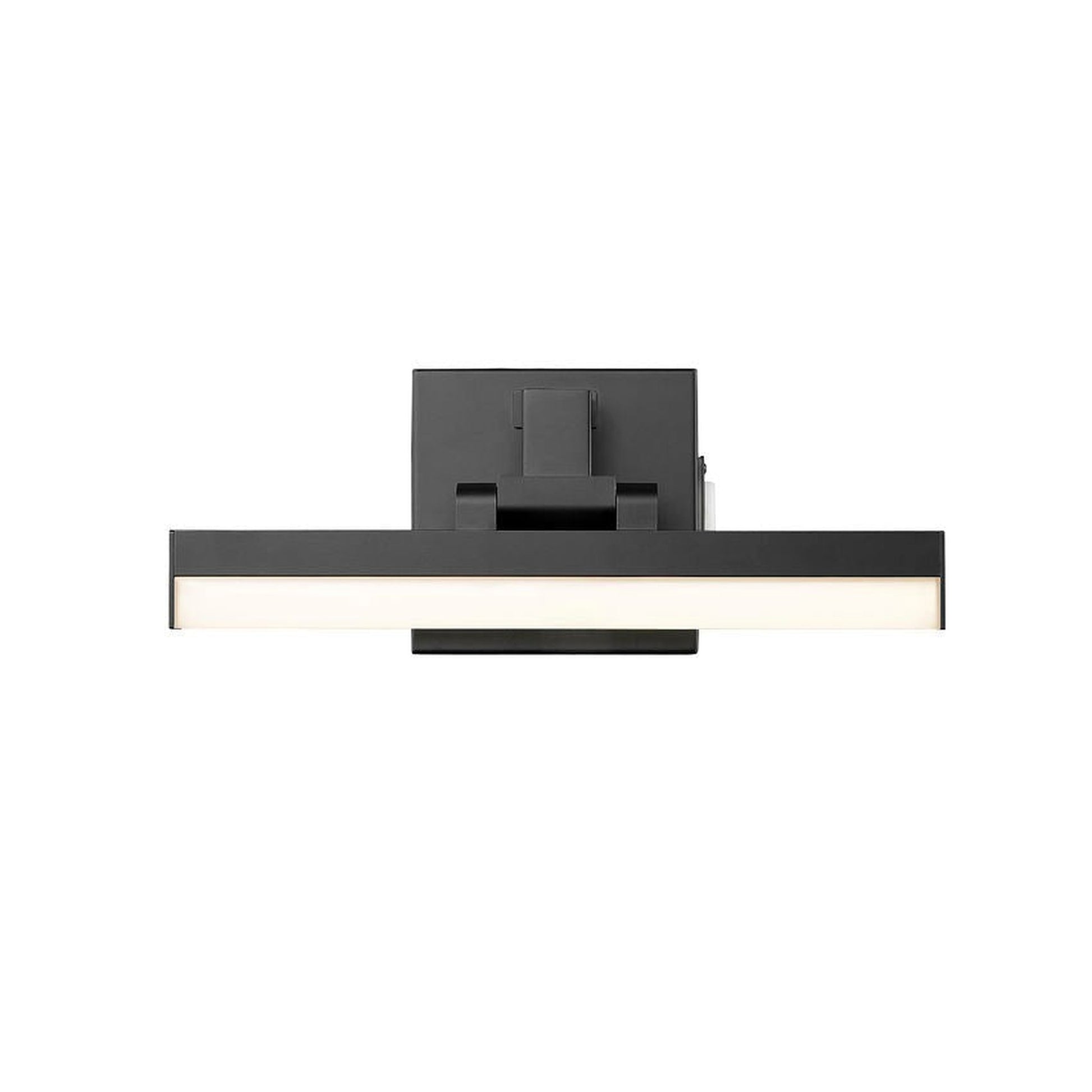 Z-Lite Liam 13" 1-Light LED Matte Black and Frosted Shade Vanity Light