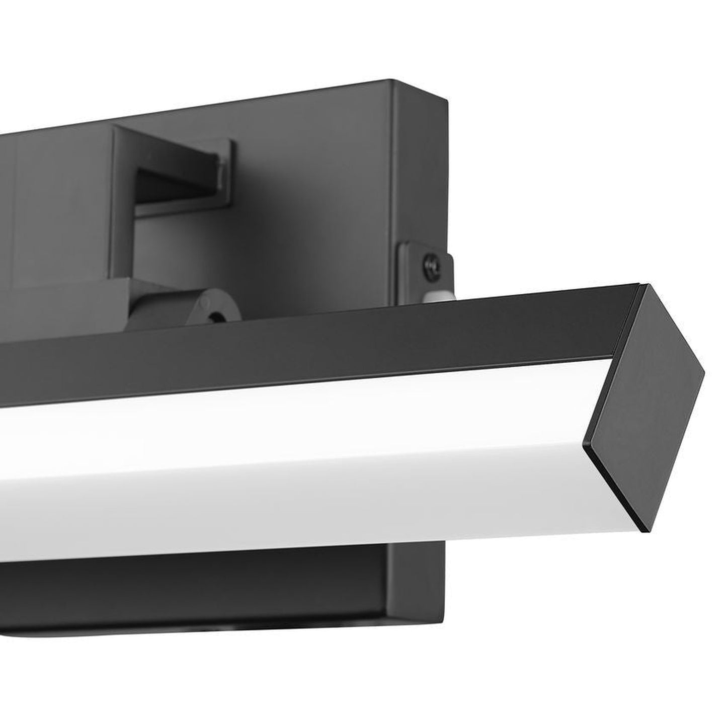 Z-Lite Liam 13" 1-Light LED Matte Black and Frosted Shade Vanity Light