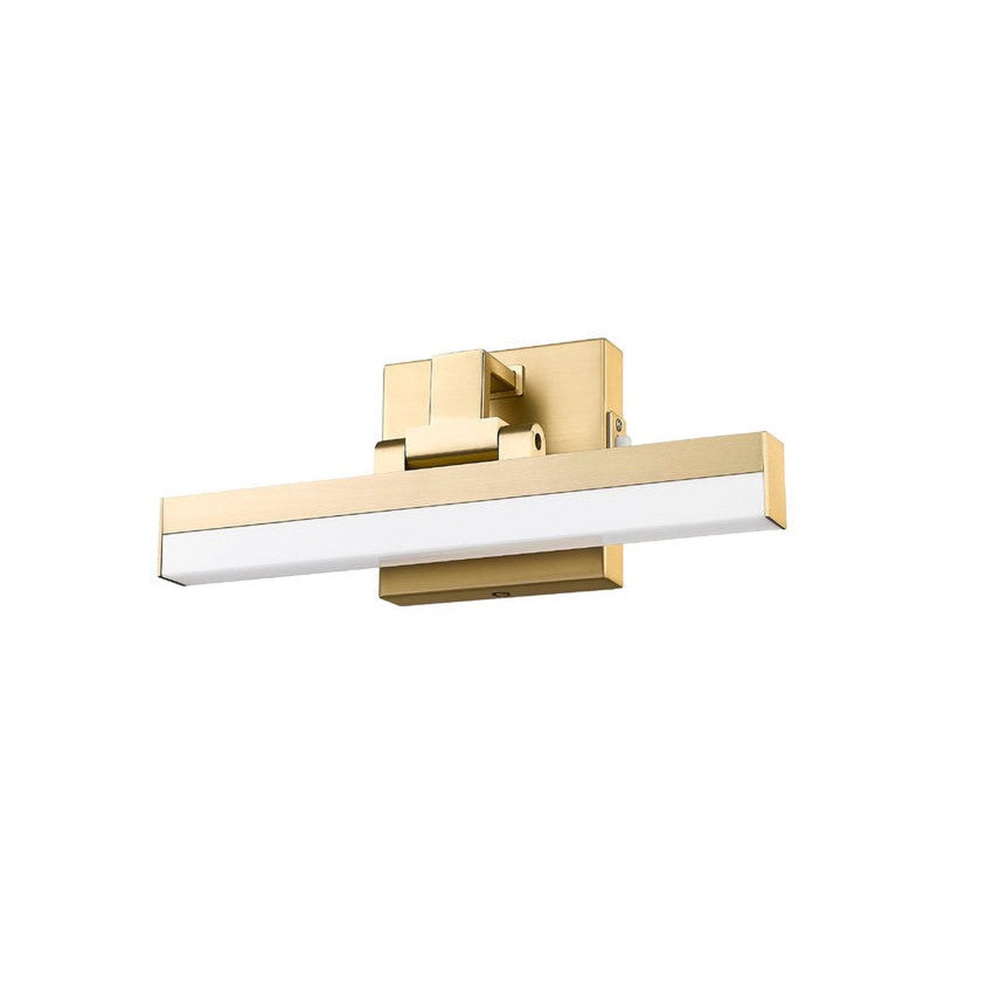 Z-Lite Liam 13" 1-Light LED Modern Gold and Frosted Shade Vanity Light