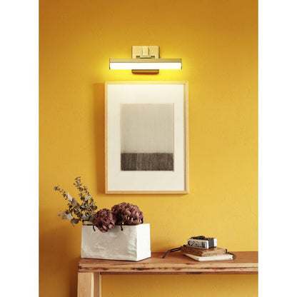 Z-Lite Liam 13" 1-Light LED Modern Gold and Frosted Shade Vanity Light