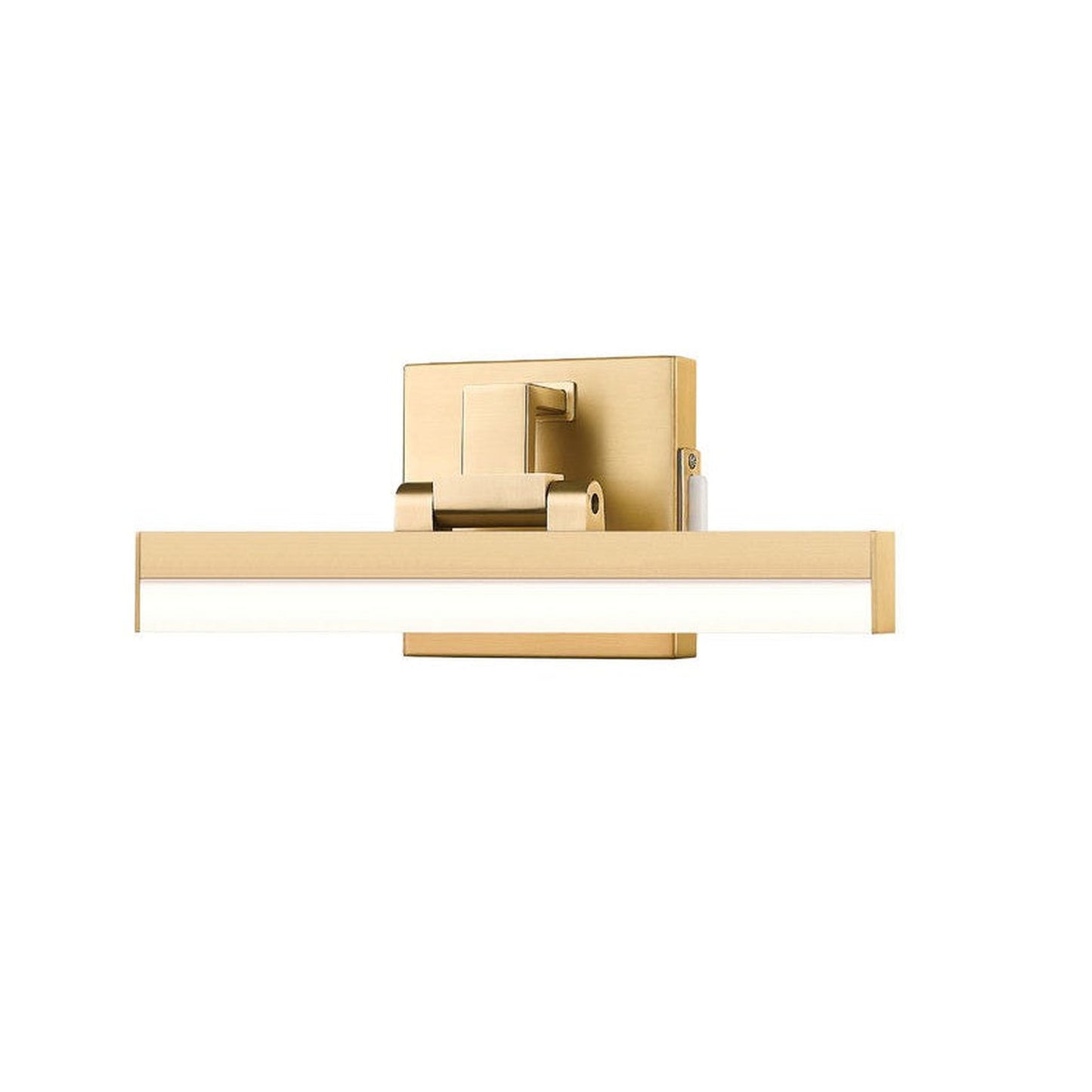 Z-Lite Liam 13" 1-Light LED Modern Gold and Frosted Shade Vanity Light