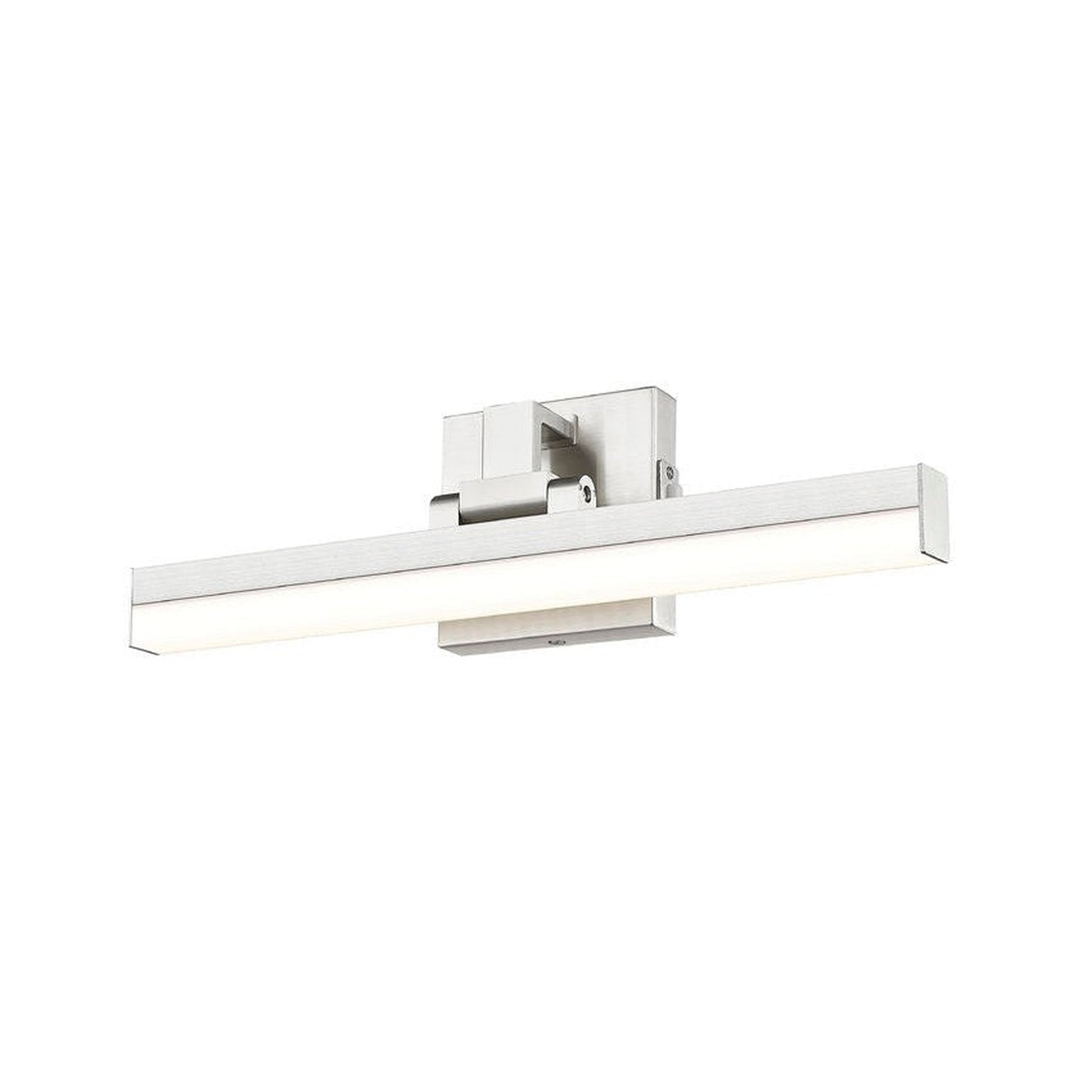 Z-Lite Liam 18" 1-Light LED Brushed Nickel and Frosted Shade Vanity Light