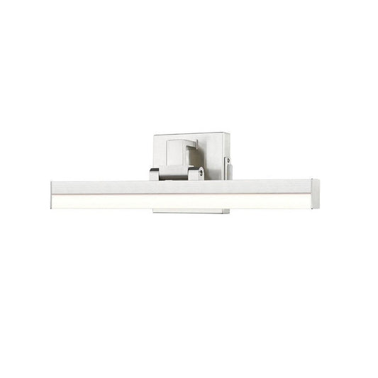 Z-Lite Liam 18" 1-Light LED Brushed Nickel and Frosted Shade Vanity Light