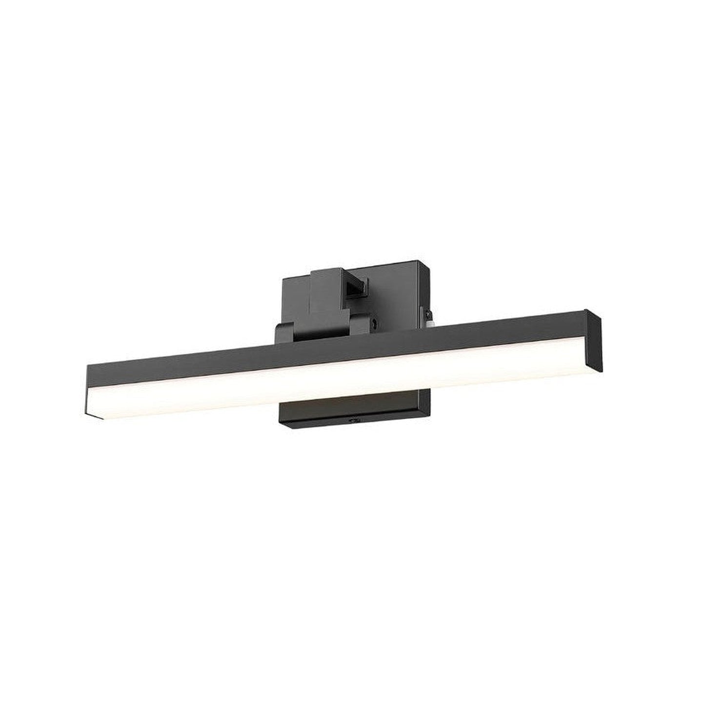 Z-Lite Liam 18" 1-Light LED Matte Black and Frosted Shade Vanity Light