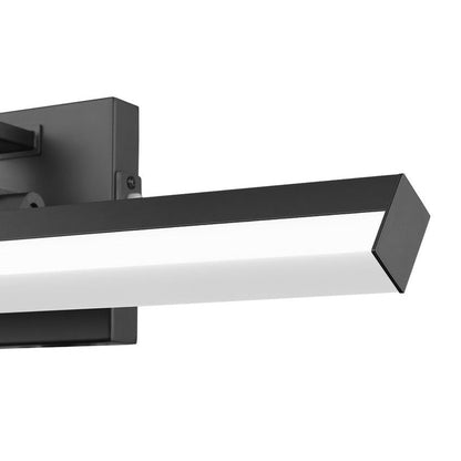 Z-Lite Liam 18" 1-Light LED Matte Black and Frosted Shade Vanity Light