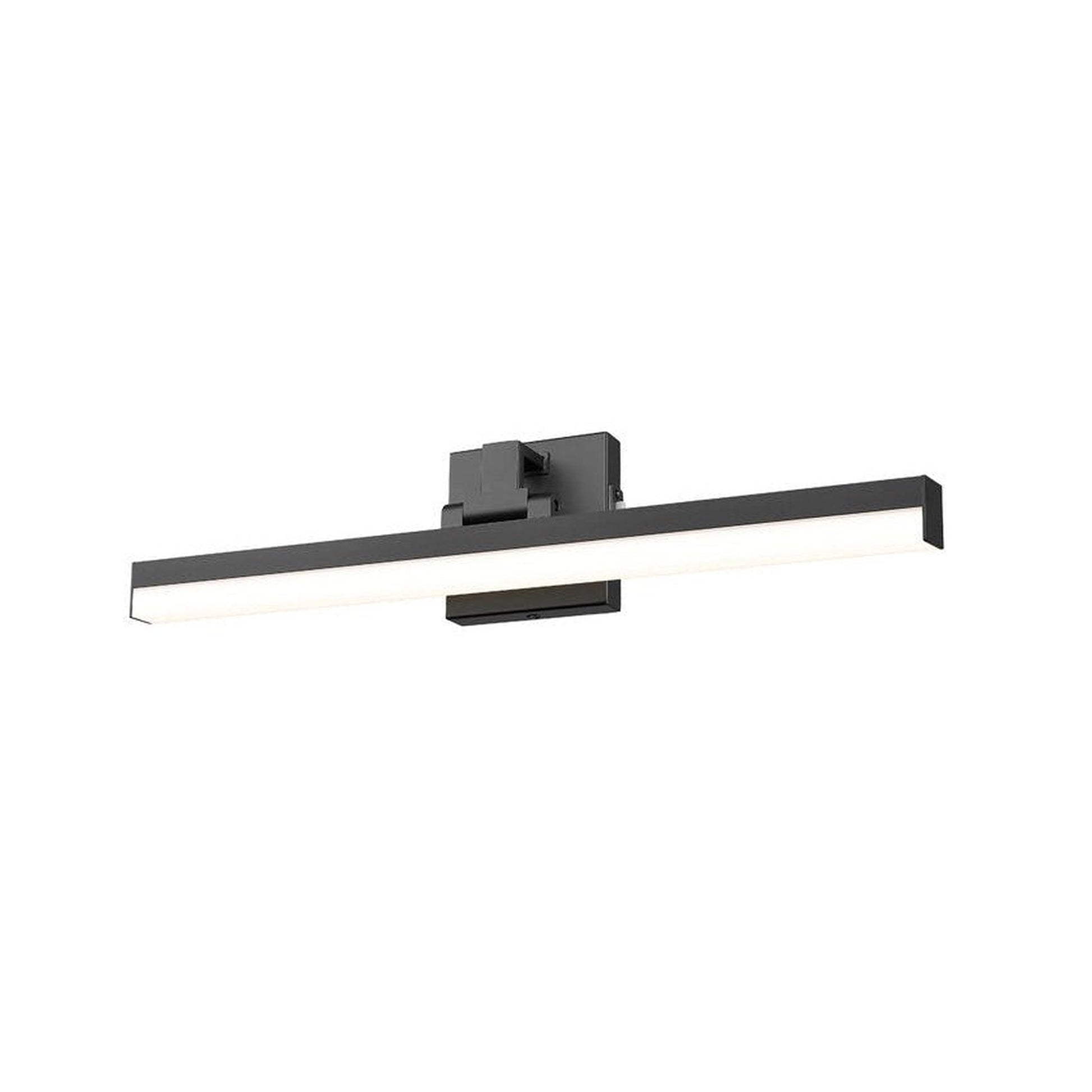 Z-Lite Liam 25" 1-Light LED Matte Black and Frosted Shade Vanity Light