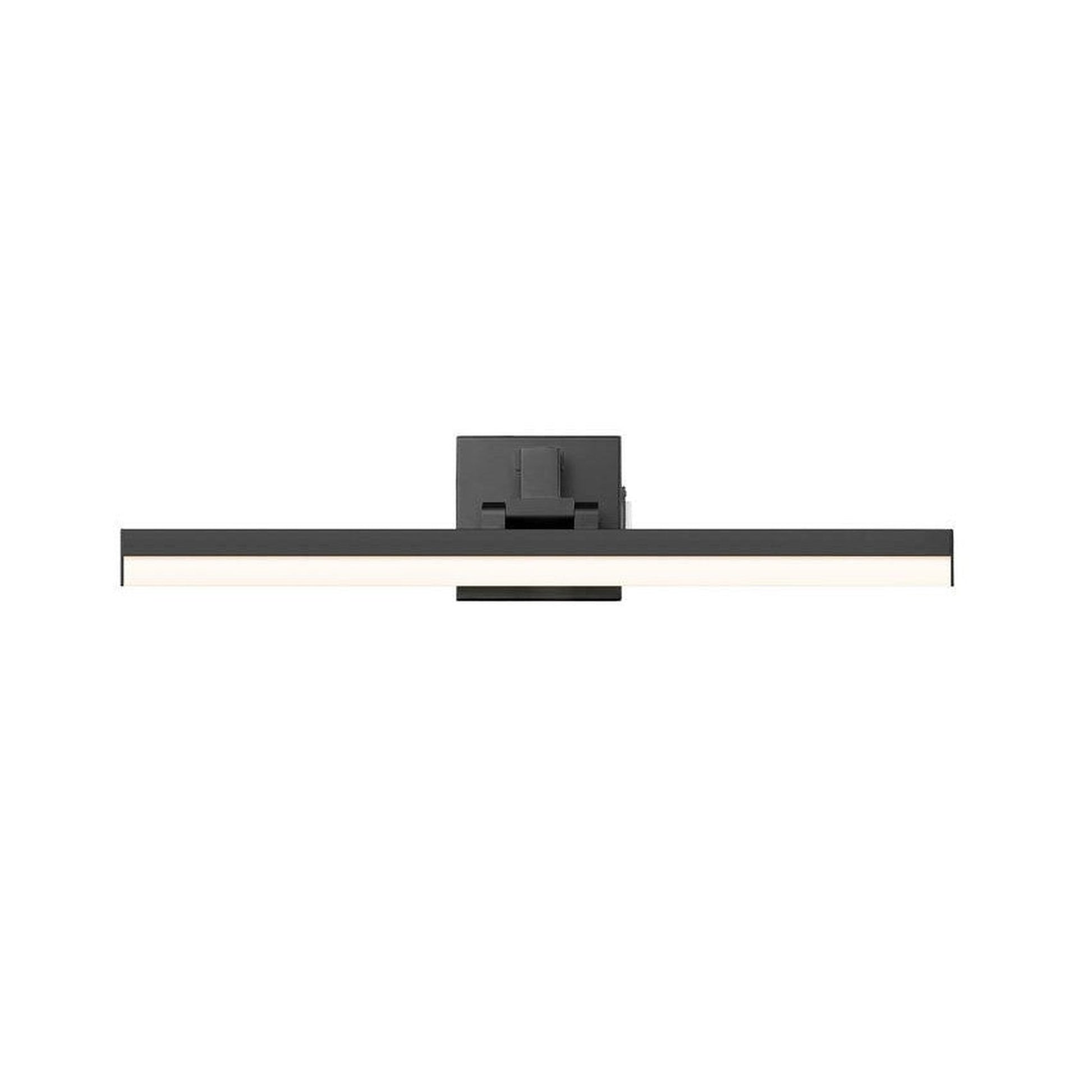 Z-Lite Liam 25" 1-Light LED Matte Black and Frosted Shade Vanity Light