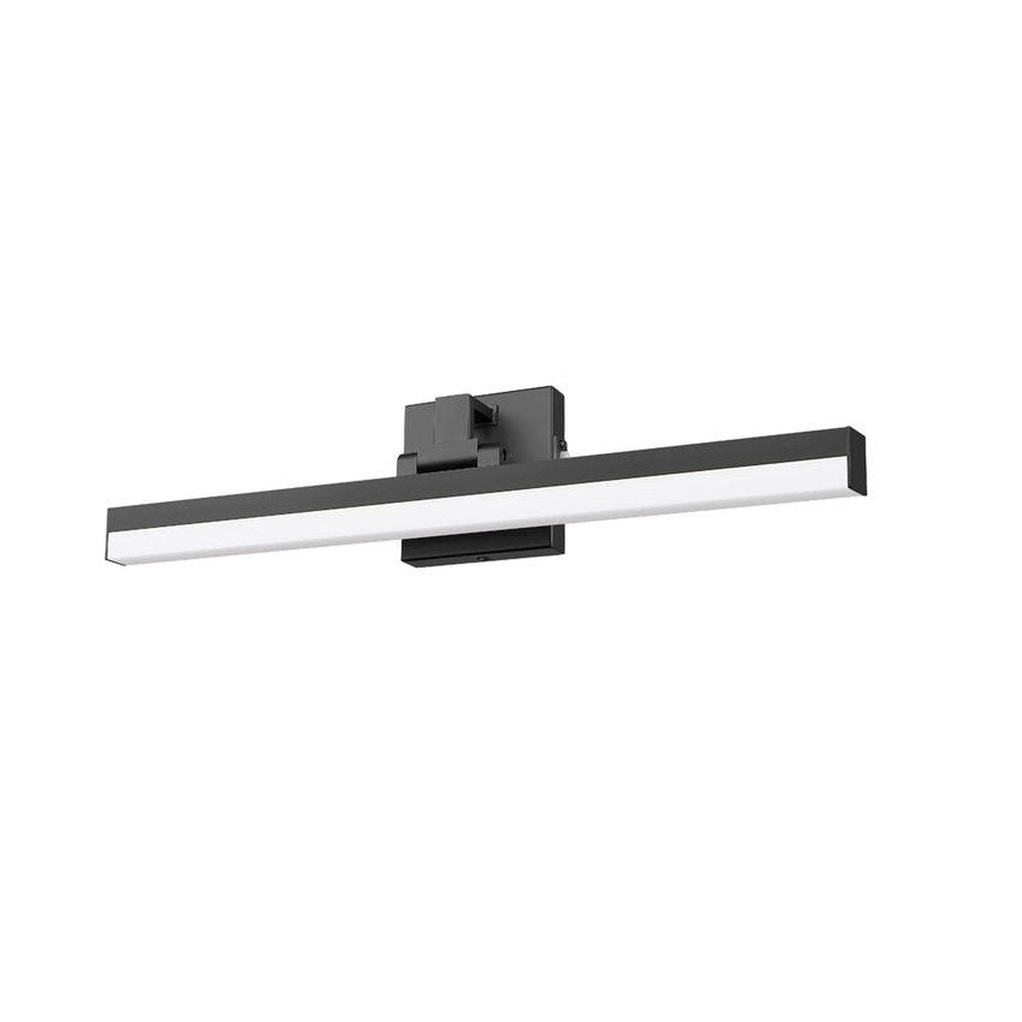 Z-Lite Liam 25" 1-Light LED Matte Black and Frosted Shade Vanity Light