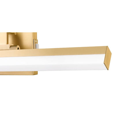 Z-Lite Liam 25" 1-Light LED Modern Gold and Frosted Shade Vanity Light