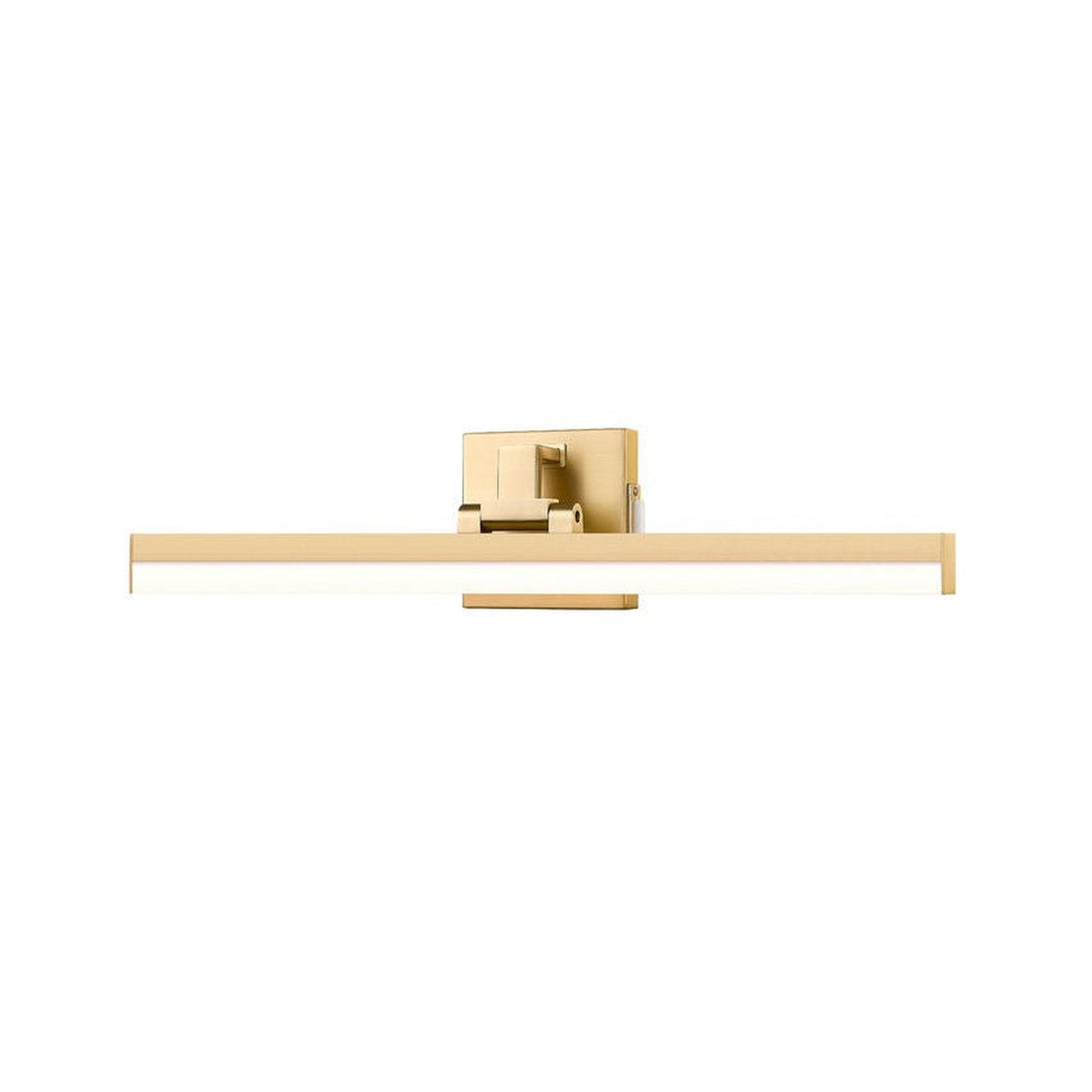 Z-Lite Liam 25" 1-Light LED Modern Gold and Frosted Shade Vanity Light