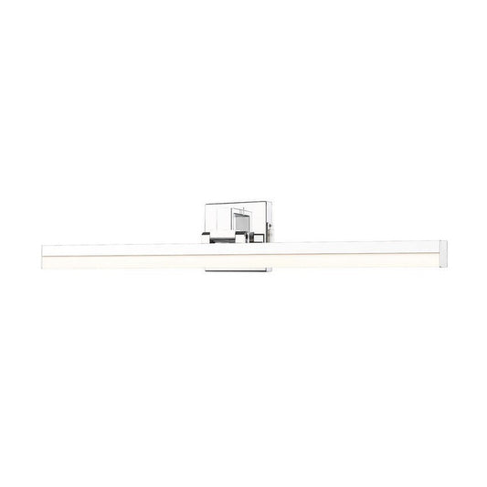 Z-Lite Liam 32" 1-Light LED Chrome and Frosted Shade Vanity Light