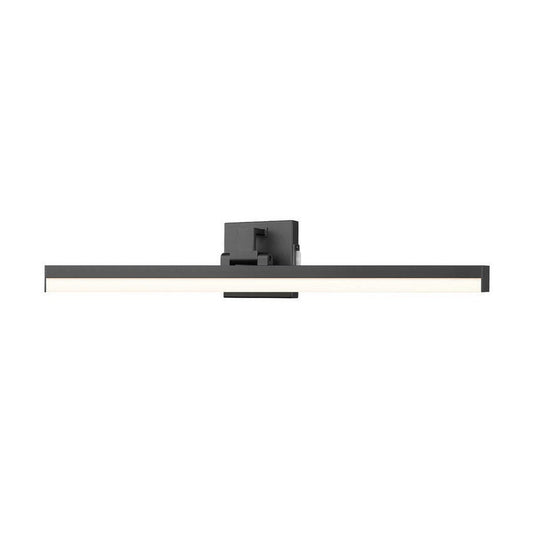 Z-Lite Liam 32" 1-Light LED Matte Black and Frosted Shade Vanity Light