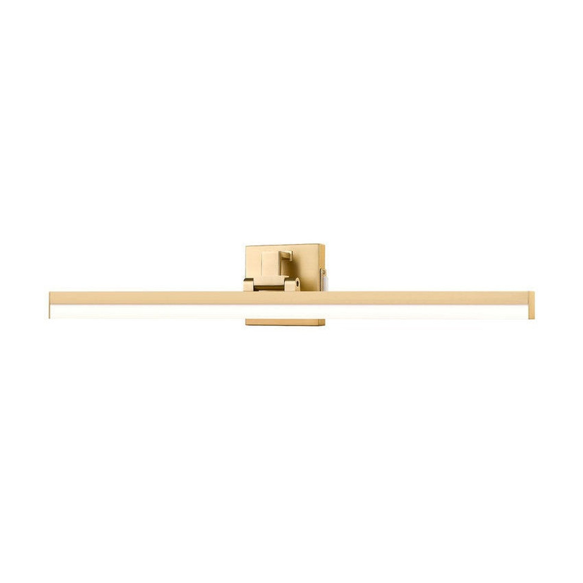 Z-Lite Liam 32" 1-Light LED Modern Gold and Frosted Shade Vanity Light