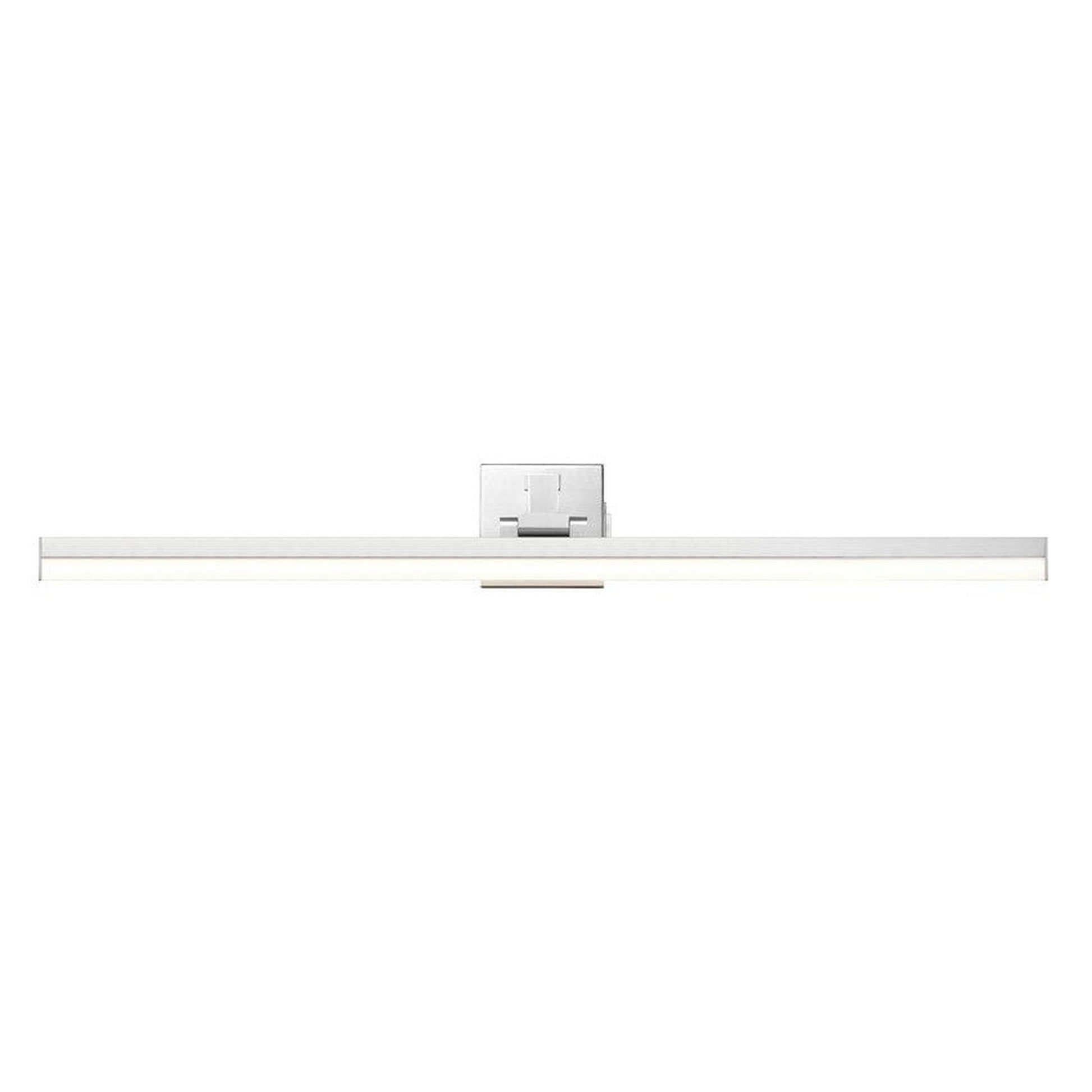 Z-Lite Liam 40" 1-Light LED Brushed Nickel and Frosted Shade Vanity Light