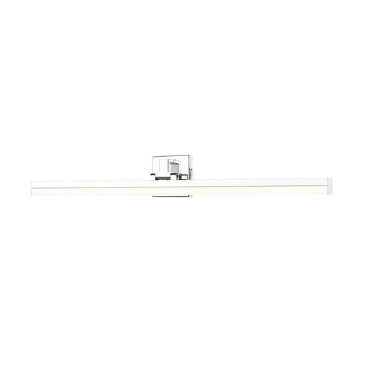 Z-Lite Liam 40" 1-Light LED Chrome and Frosted Shade Vanity Light