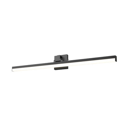 Z-Lite Liam 40" 1-Light LED Matte Black and Frosted Shade Vanity Light