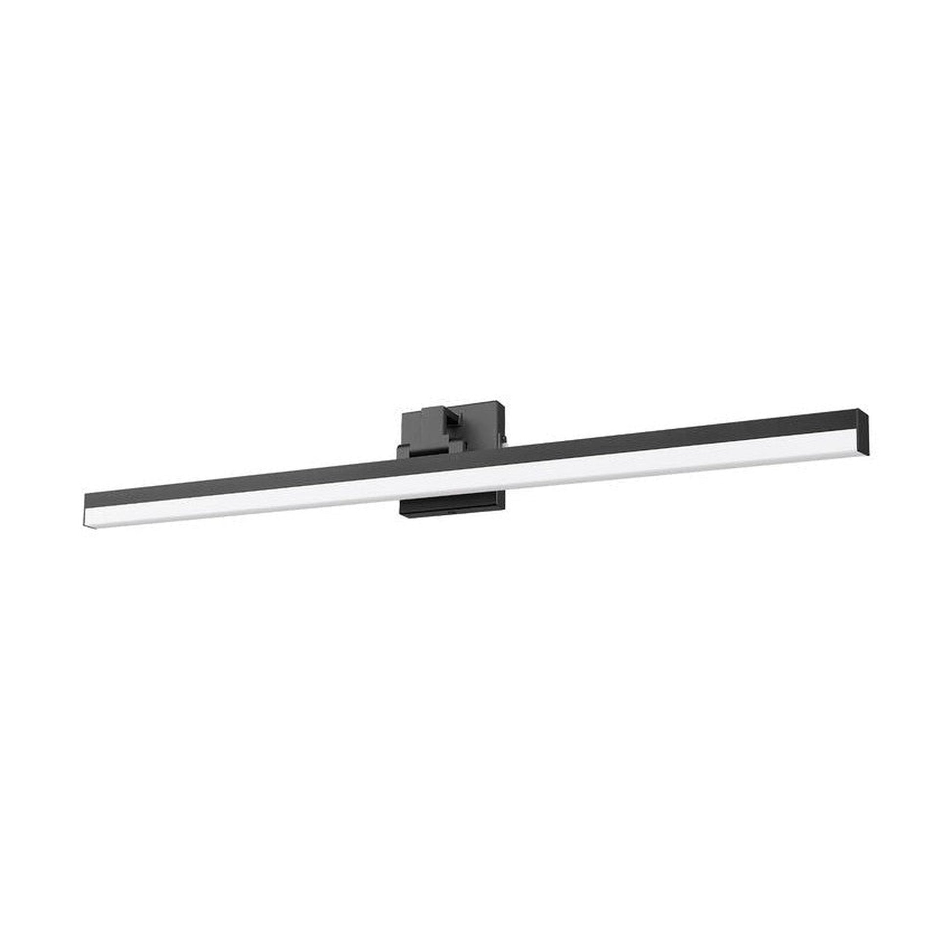 Z-Lite Liam 40" 1-Light LED Matte Black and Frosted Shade Vanity Light