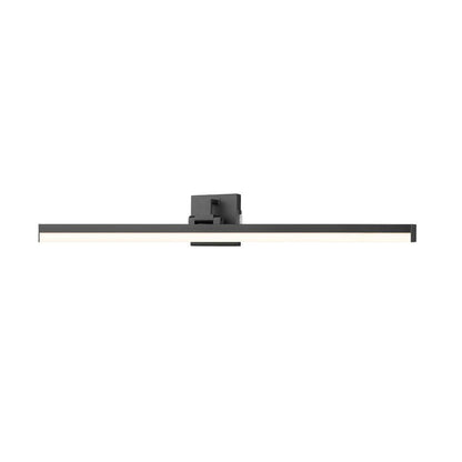 Z-Lite Liam 40" 1-Light LED Matte Black and Frosted Shade Vanity Light