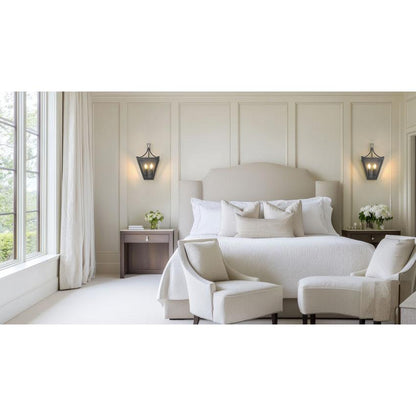 Z-Lite Montalcino 10" 2-Light Iron Ore Steel Frame Clear Seedy Glass Shade Wall Sconce