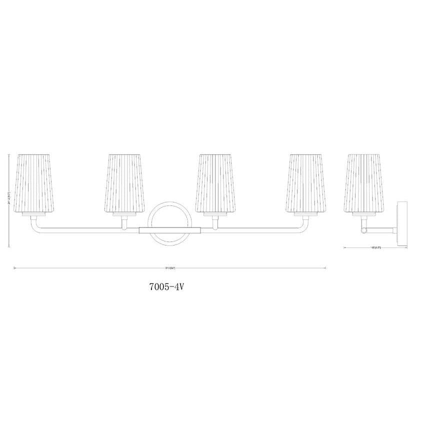 Z-Lite Montford 4-Light Medium Bulb Base Modern Gold Steel Frame Matte Opal Glass Shade Vanity Light