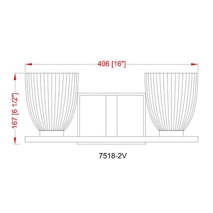 Z-Lite Naya 2-Light Medium Bulb Base Chrome Steel Frame Matte Opal Glass Shade Vanity Light