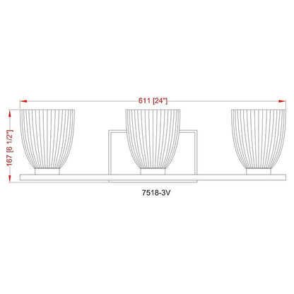 Z-Lite Naya 3-Light Medium Bulb Base Chrome Steel Frame Matte Opal Glass Shade Vanity Light