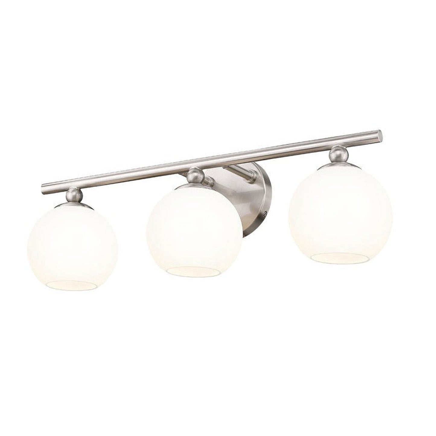 Z-Lite Neoma 22" 3-Light Brushed Nickel and Opal Etched Glass Shade Vanity Light