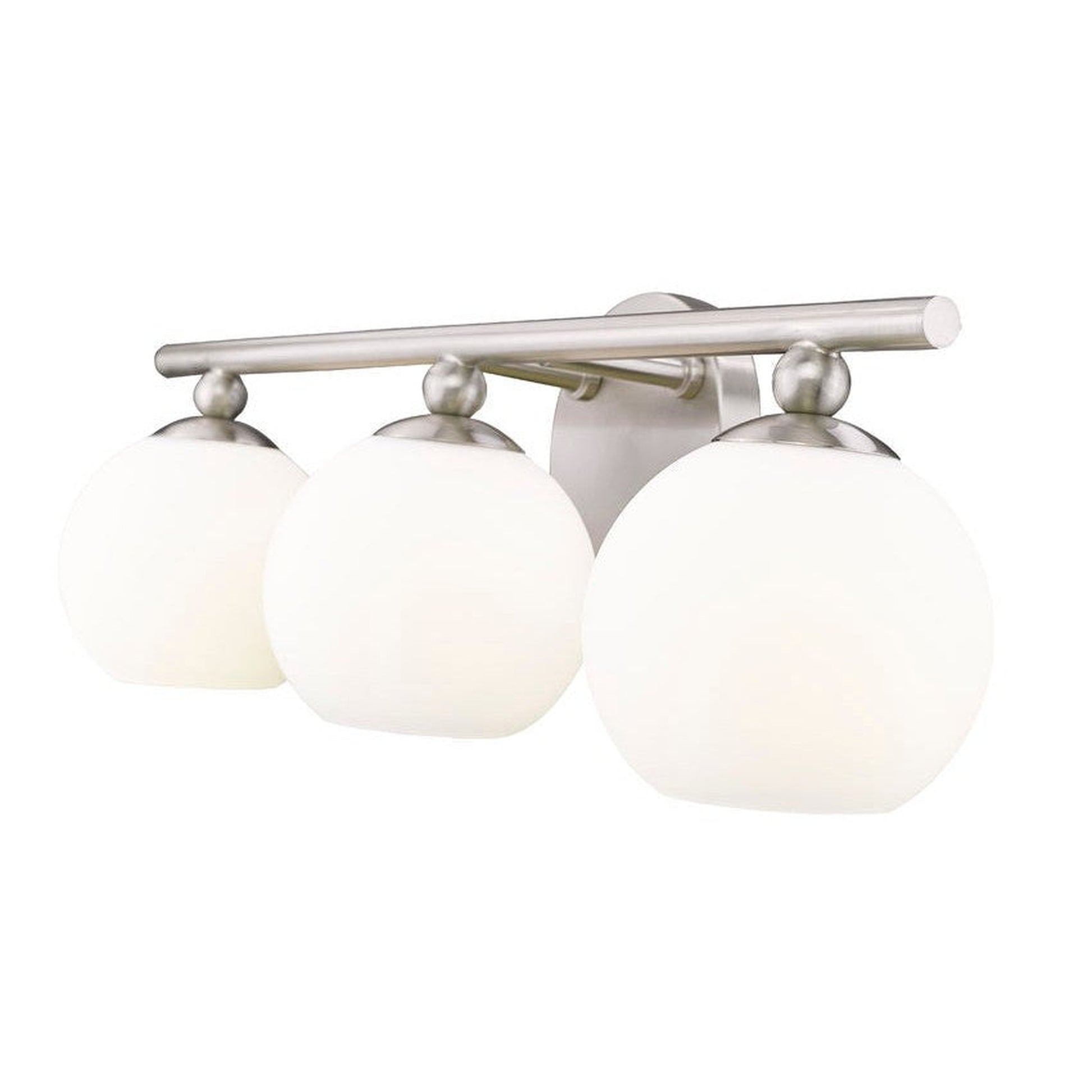 Z-Lite Neoma 22" 3-Light Brushed Nickel and Opal Etched Glass Shade Vanity Light