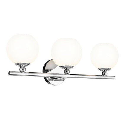 Z-Lite Neoma 22" 3-Light Chrome and Opal Etched Glass Shade Vanity Light