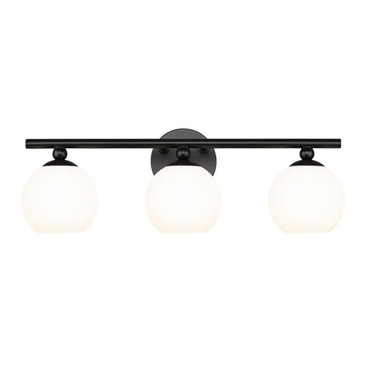 Z-Lite Neoma 22" 3-Light Matte Black and Opal Etched Glass Shade Vanity Light