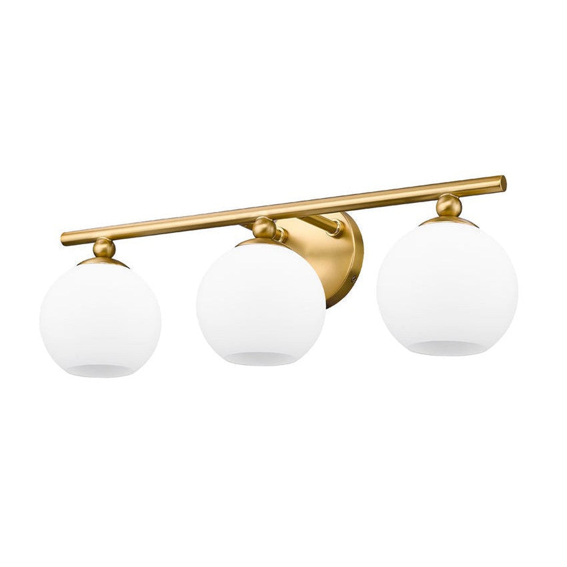 Z-Lite Neoma 22" 3-Light Modern Gold and Opal Etched Glass Shade Vanity Light