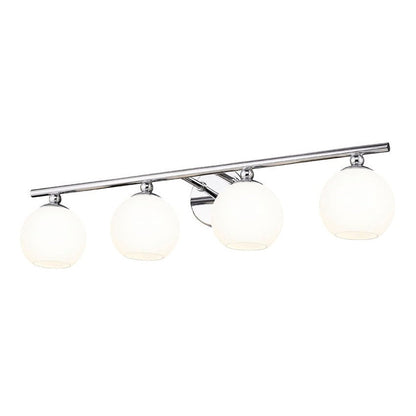 Z-Lite Neoma 30" 4-Light Chrome and Opal Etched Glass Shade Vanity Light