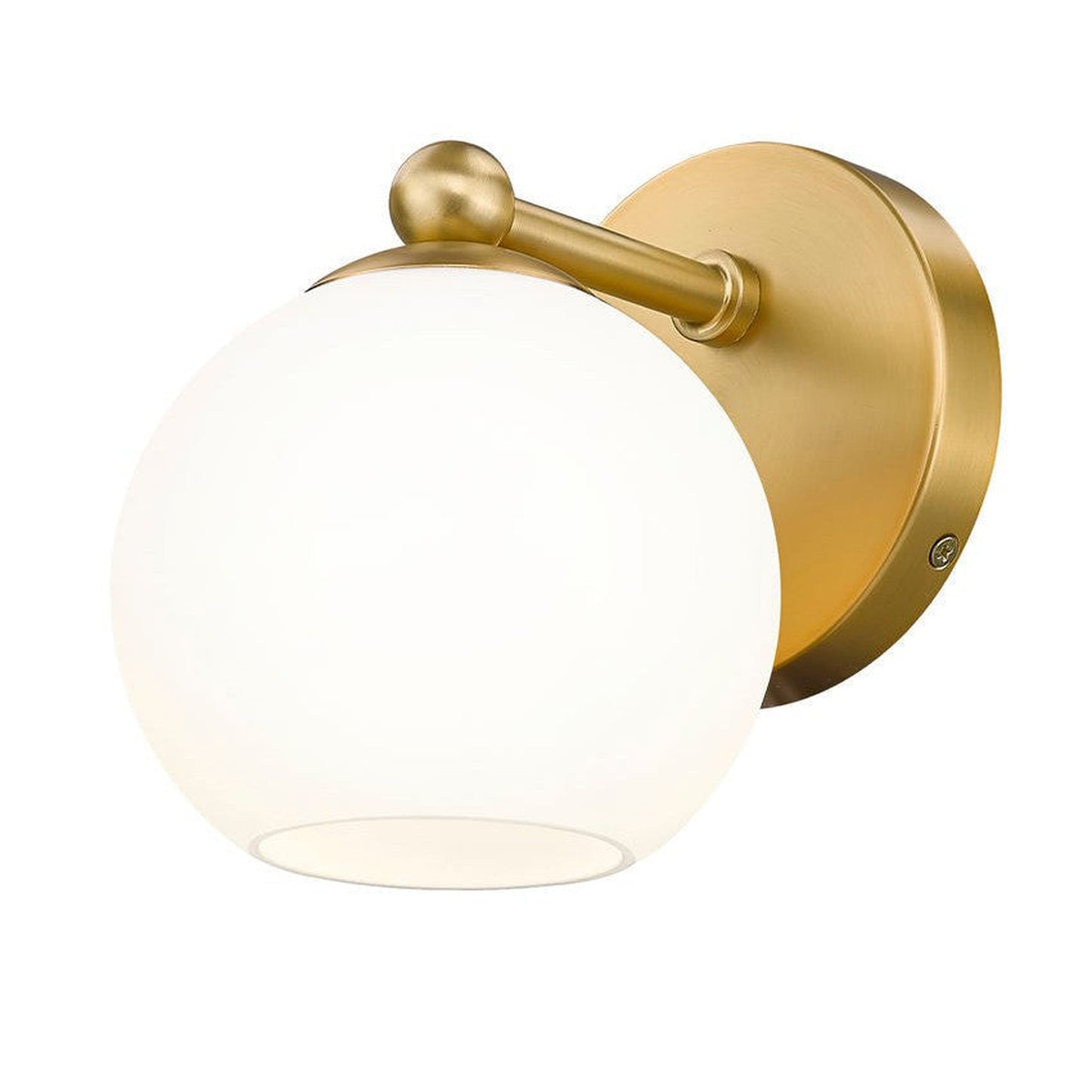 Z-Lite Neoma 5" 1-Light Modern Gold and Opal Etched Glass Shade Wall Sconce